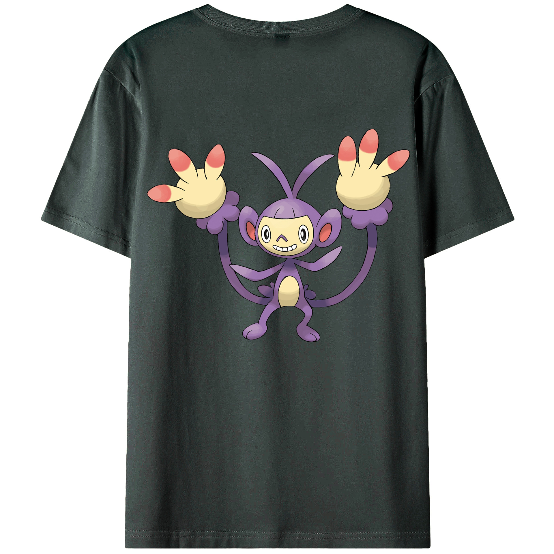 （画像用） ポケットモンスター Pokémon 綿100％ メンズ半袖Tシャツ（バックプリント） 通気性